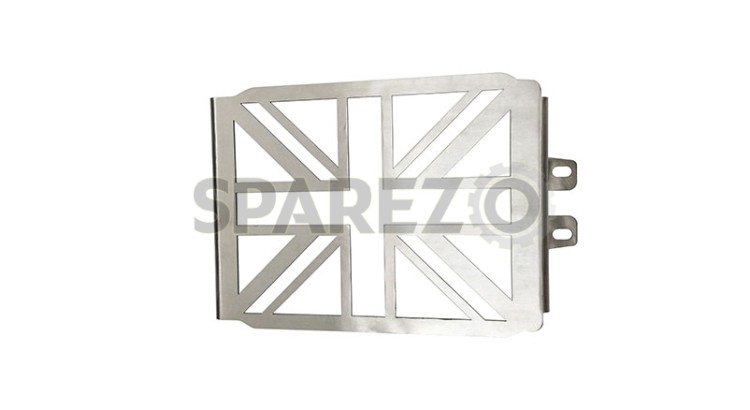 Royal Enfield Twins GT Continental and Interceptor 650cc Flag Design SS Radiator Grill Guard - SPAREZO